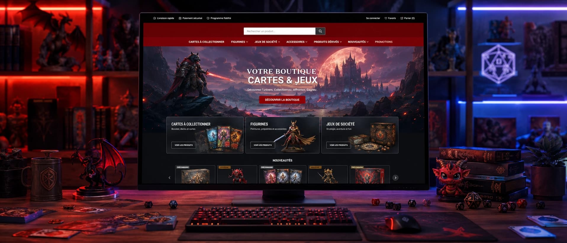 Réalisation Easy On Web — Strategy Games boutique TCG